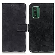 Custodia Portafoglio In Pelle Cover con Supporto K07Z per Nokia XR21 Nero