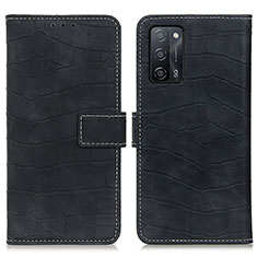 Custodia Portafoglio In Pelle Cover con Supporto K07Z per Oppo A53s 5G Nero