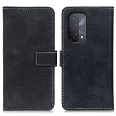 Custodia Portafoglio In Pelle Cover con Supporto K07Z per Oppo A54 5G Nero