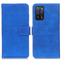 Custodia Portafoglio In Pelle Cover con Supporto K07Z per Oppo A56 5G Blu