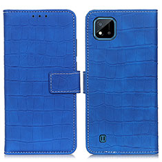 Custodia Portafoglio In Pelle Cover con Supporto K07Z per Realme C11 (2021) Blu