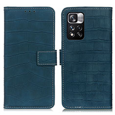 Custodia Portafoglio In Pelle Cover con Supporto K07Z per Xiaomi Mi 11i 5G (2022) Verde