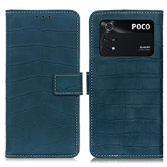 Custodia Portafoglio In Pelle Cover con Supporto K07Z per Xiaomi Poco M4 Pro 4G Verde