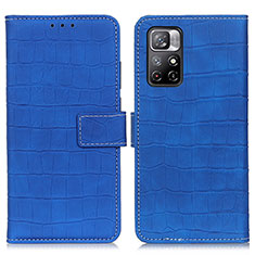 Custodia Portafoglio In Pelle Cover con Supporto K07Z per Xiaomi Poco M4 Pro 5G Blu