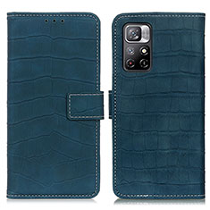 Custodia Portafoglio In Pelle Cover con Supporto K07Z per Xiaomi Poco M4 Pro 5G Verde