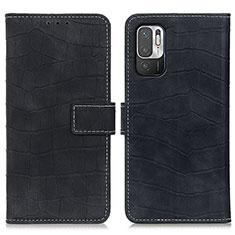 Custodia Portafoglio In Pelle Cover con Supporto K07Z per Xiaomi Redmi Note 10 5G Nero