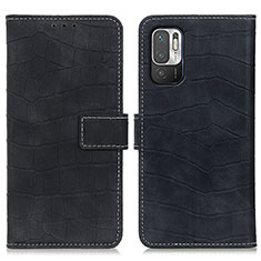 Custodia Portafoglio In Pelle Cover con Supporto K07Z per Xiaomi Redmi Note 10T 5G Nero