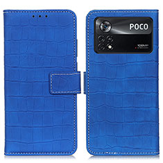 Custodia Portafoglio In Pelle Cover con Supporto K07Z per Xiaomi Redmi Note 11E Pro 5G Blu