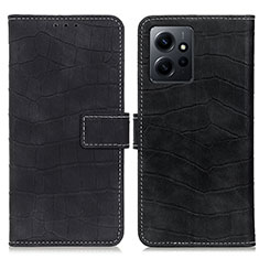 Custodia Portafoglio In Pelle Cover con Supporto K07Z per Xiaomi Redmi Note 12 4G Nero