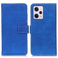 Custodia Portafoglio In Pelle Cover con Supporto K07Z per Xiaomi Redmi Note 12 Pro+ Plus 5G Blu