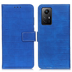 Custodia Portafoglio In Pelle Cover con Supporto K07Z per Xiaomi Redmi Note 12S Blu