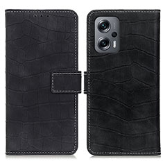 Custodia Portafoglio In Pelle Cover con Supporto K07Z per Xiaomi Redmi Note 12T Pro 5G Nero