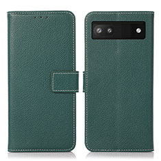 Custodia Portafoglio In Pelle Cover con Supporto K08Z per Google Pixel 7a 5G Verde