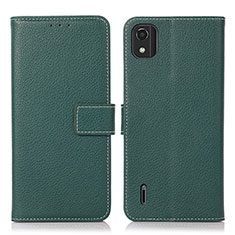 Custodia Portafoglio In Pelle Cover con Supporto K08Z per Nokia C2 2nd Edition Verde