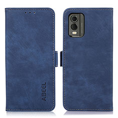 Custodia Portafoglio In Pelle Cover con Supporto K08Z per Nokia C32 Blu