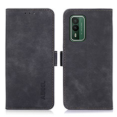 Custodia Portafoglio In Pelle Cover con Supporto K08Z per Nokia XR21 Nero