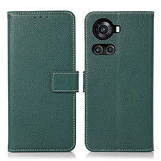 Custodia Portafoglio In Pelle Cover con Supporto K08Z per OnePlus 10R 5G Verde