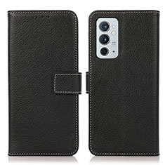 Custodia Portafoglio In Pelle Cover con Supporto K08Z per OnePlus 9RT 5G Nero