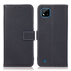 Custodia Portafoglio In Pelle Cover con Supporto K08Z per Realme C11 (2021) Blu Notte