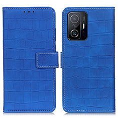 Custodia Portafoglio In Pelle Cover con Supporto K08Z per Xiaomi Mi 11T 5G Blu