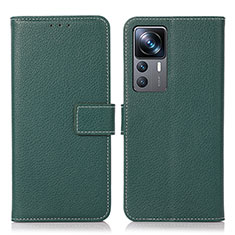 Custodia Portafoglio In Pelle Cover con Supporto K08Z per Xiaomi Mi 12T 5G Verde