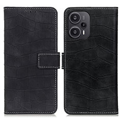 Custodia Portafoglio In Pelle Cover con Supporto K08Z per Xiaomi Redmi Note 12 Turbo 5G Nero