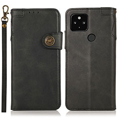 Custodia Portafoglio In Pelle Cover con Supporto K09Z per Google Pixel 4a 5G Nero