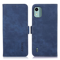 Custodia Portafoglio In Pelle Cover con Supporto K09Z per Nokia C12 Blu