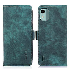 Custodia Portafoglio In Pelle Cover con Supporto K09Z per Nokia C12 Plus Verde