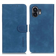 Custodia Portafoglio In Pelle Cover con Supporto K09Z per Nothing Phone 2 Blu