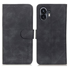 Custodia Portafoglio In Pelle Cover con Supporto K09Z per Nothing Phone 2 Nero