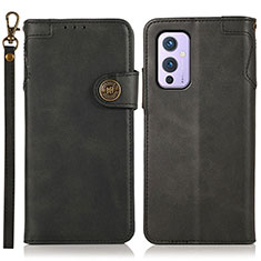 Custodia Portafoglio In Pelle Cover con Supporto K09Z per OnePlus 9 5G Nero