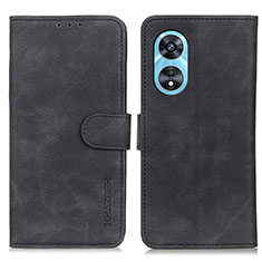 Custodia Portafoglio In Pelle Cover con Supporto K09Z per Oppo A1 5G Nero