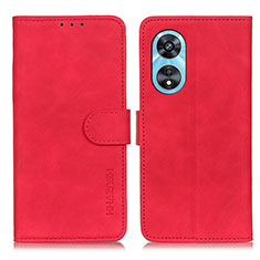 Custodia Portafoglio In Pelle Cover con Supporto K09Z per Oppo A1 Pro 5G Rosso