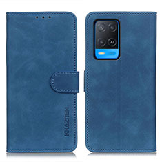 Custodia Portafoglio In Pelle Cover con Supporto K09Z per Oppo A54 4G Blu