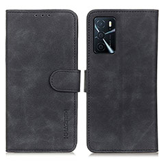 Custodia Portafoglio In Pelle Cover con Supporto K09Z per Oppo A54s Nero