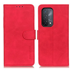 Custodia Portafoglio In Pelle Cover con Supporto K09Z per Oppo A93 5G Rosso