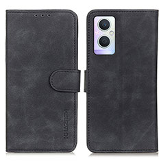 Custodia Portafoglio In Pelle Cover con Supporto K09Z per Oppo A96 5G Nero