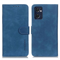 Custodia Portafoglio In Pelle Cover con Supporto K09Z per Oppo Find X5 Lite 5G Blu