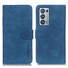 Custodia Portafoglio In Pelle Cover con Supporto K09Z per Oppo Reno6 Pro 5G Blu