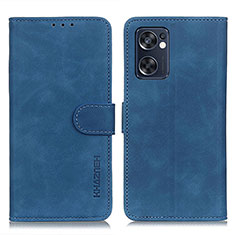 Custodia Portafoglio In Pelle Cover con Supporto K09Z per Oppo Reno7 SE 5G Blu