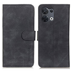 Custodia Portafoglio In Pelle Cover con Supporto K09Z per Oppo Reno9 5G Nero