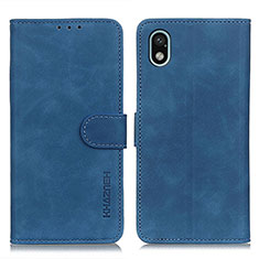 Custodia Portafoglio In Pelle Cover con Supporto K09Z per Sony Xperia Ace III SO-53C Blu