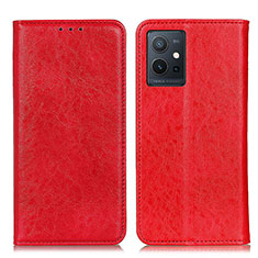 Custodia Portafoglio In Pelle Cover con Supporto K09Z per Vivo Y52t 5G Rosso