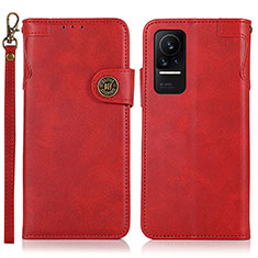 Custodia Portafoglio In Pelle Cover con Supporto K09Z per Xiaomi Civi 1S 5G Rosso