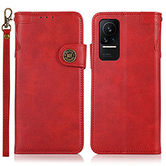 Custodia Portafoglio In Pelle Cover con Supporto K09Z per Xiaomi Civi 5G Rosso