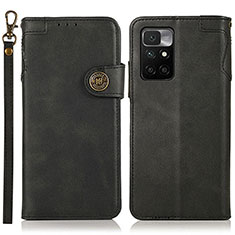 Custodia Portafoglio In Pelle Cover con Supporto K09Z per Xiaomi Redmi 10 (2022) Nero