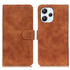 Custodia Portafoglio In Pelle Cover con Supporto K09Z per Xiaomi Redmi 12 4G Marrone