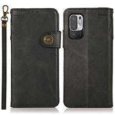 Custodia Portafoglio In Pelle Cover con Supporto K09Z per Xiaomi Redmi Note 10 5G Nero