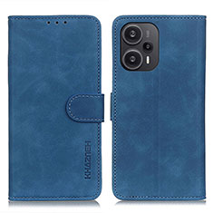 Custodia Portafoglio In Pelle Cover con Supporto K09Z per Xiaomi Redmi Note 12 Turbo 5G Blu